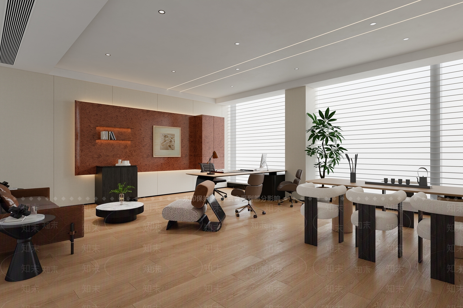 现代简约董事长办公室3D模型下载【ID:1234722745】