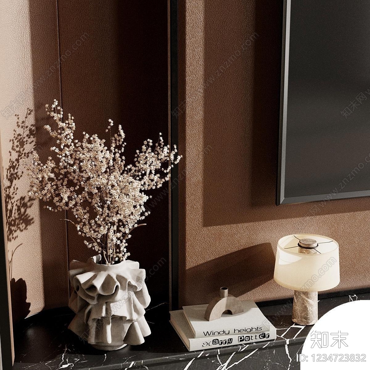轻奢电视背景墙3D模型下载【ID:1234723832】