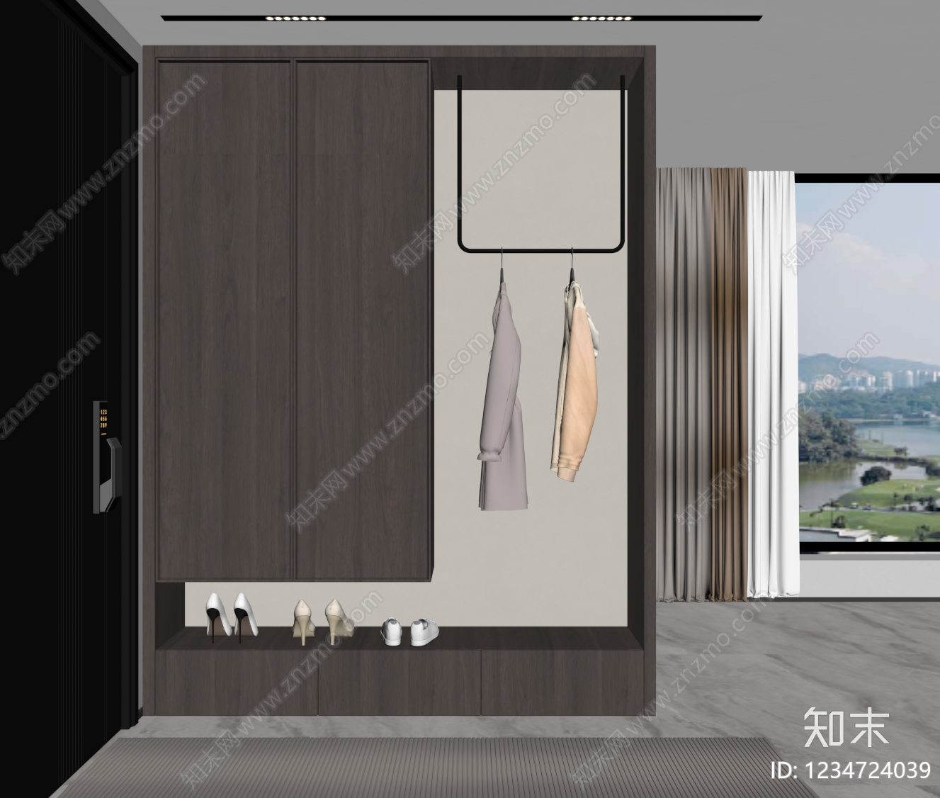 现代简约玄关SU模型下载【ID:1234724039】