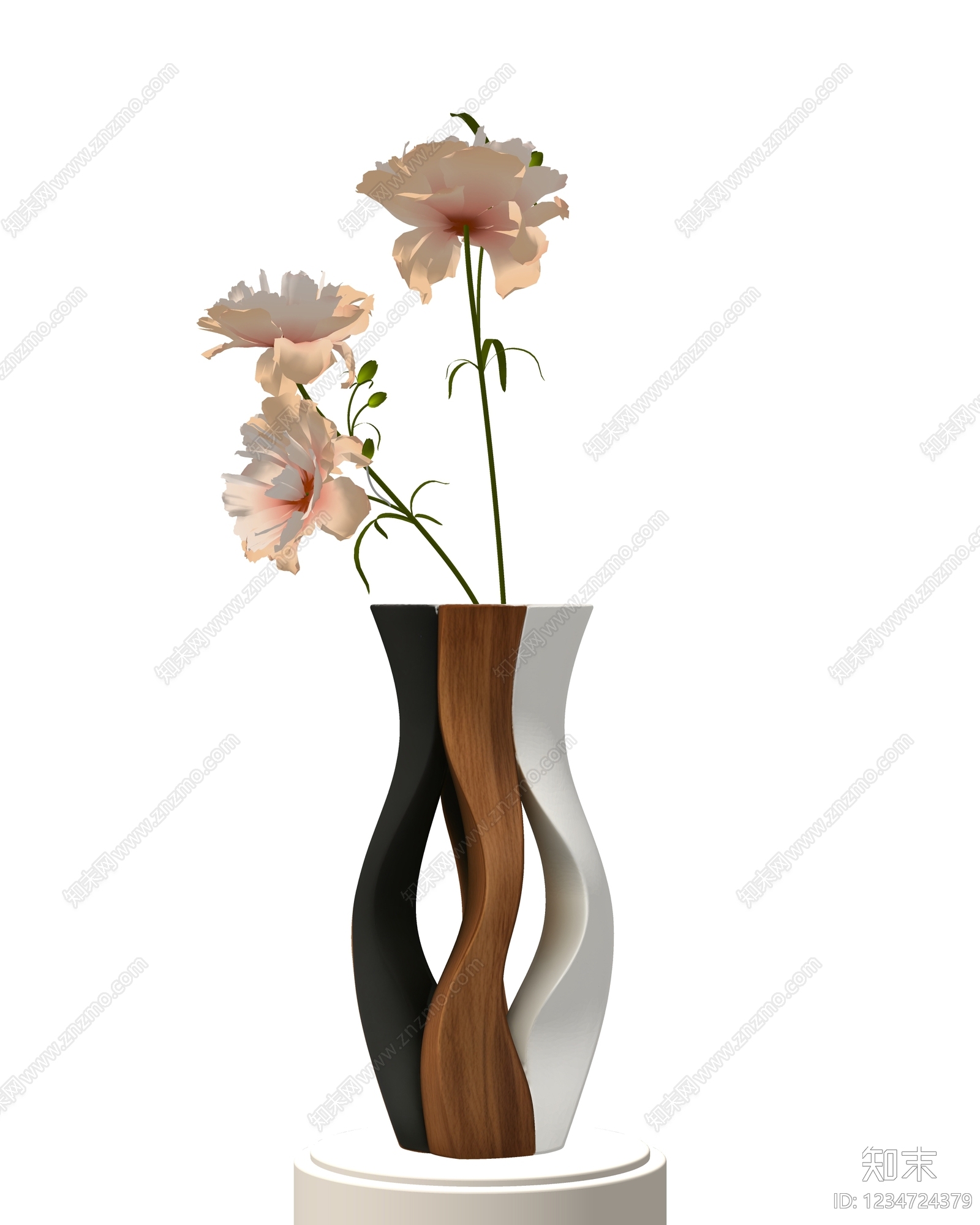现代简约花瓶SU模型下载【ID:1234724379】