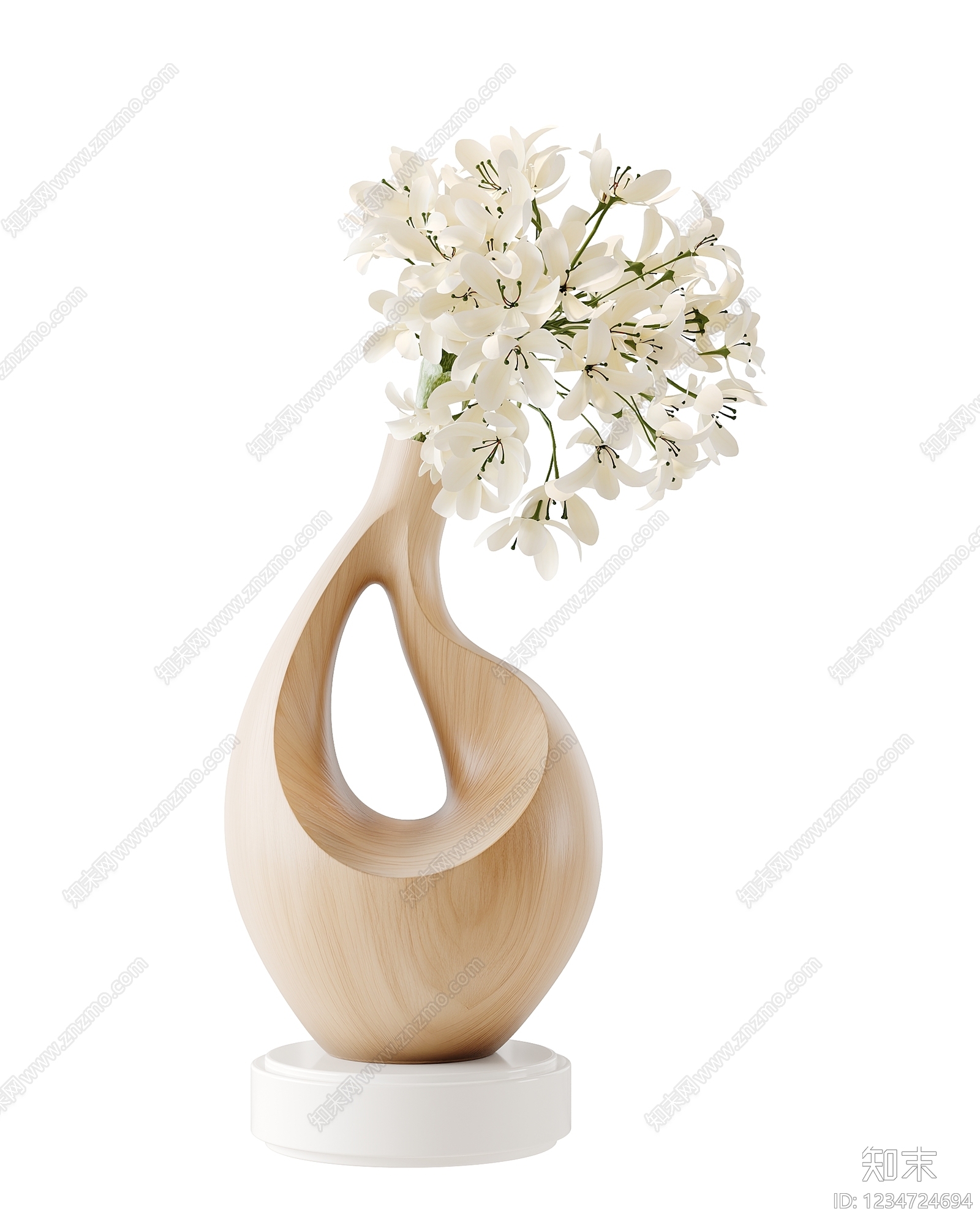 原木风花瓶SU模型下载【ID:1234724694】