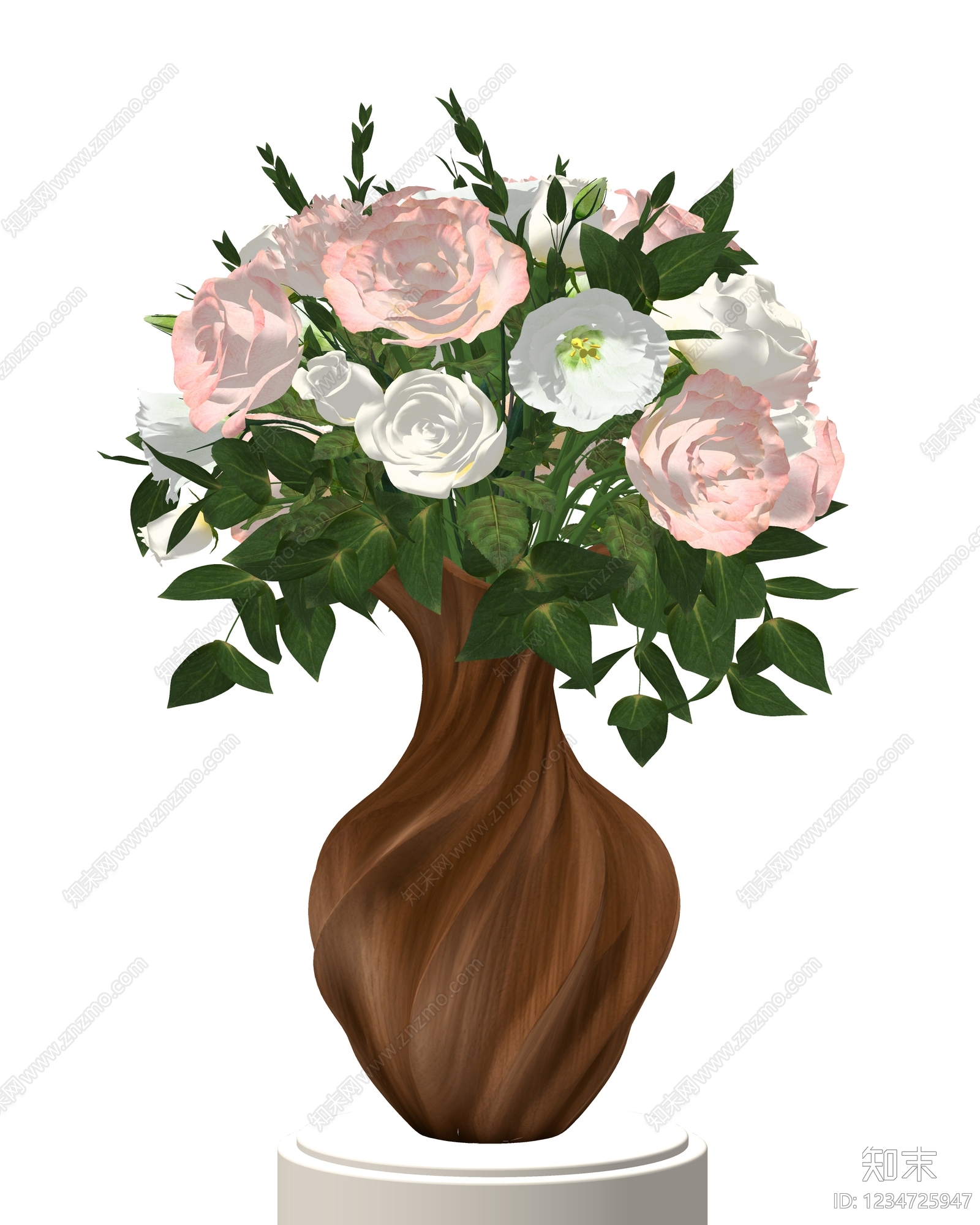 原木风花艺SU模型下载【ID:1234725947】
