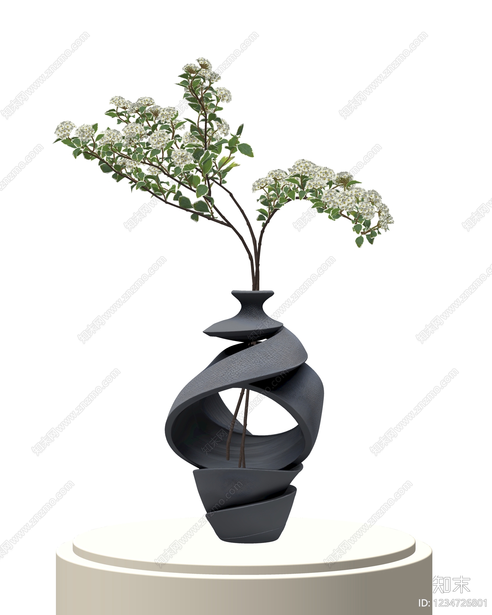 极简花艺SU模型下载【ID:1234726801】
