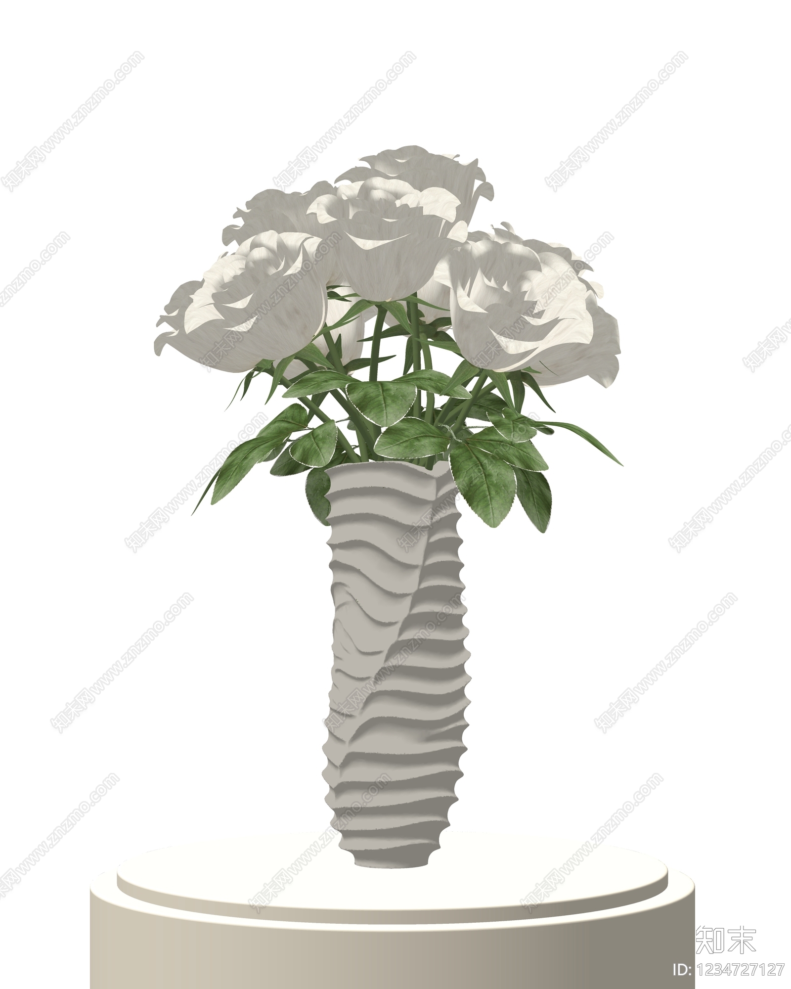 奶油风花瓶SU模型下载【ID:1234727127】