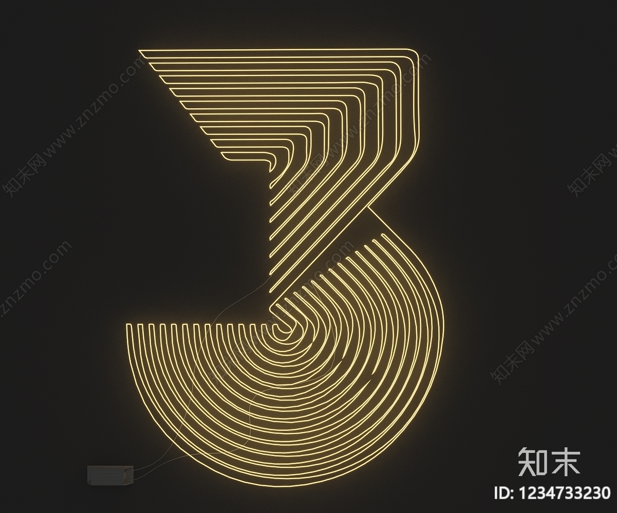 赛博朋克风霓虹灯SU模型下载【ID:1234733230】