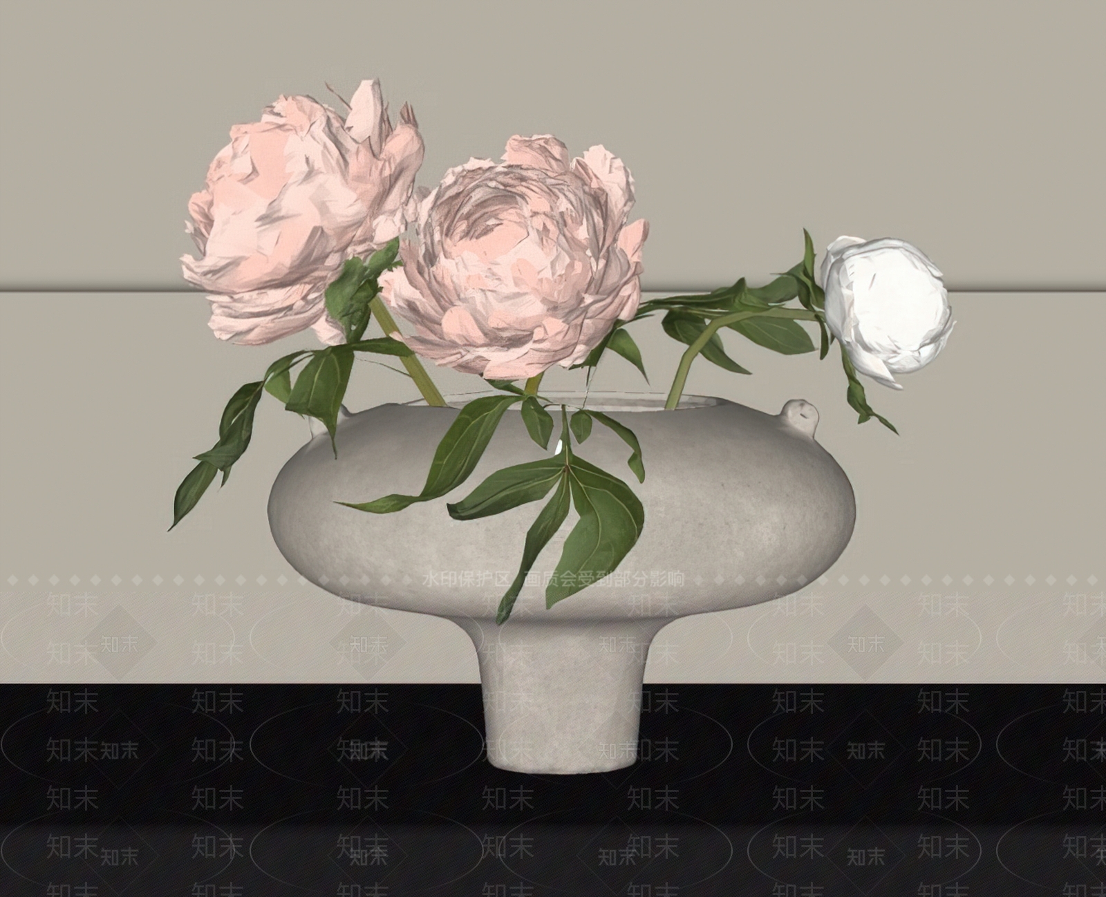 侘寂花艺SU模型下载【ID:1234736731】