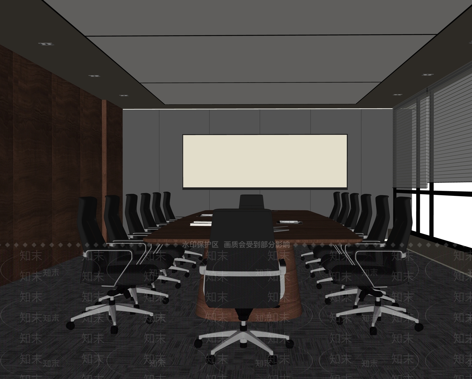 现代会议室SU模型下载【ID:1234739323】