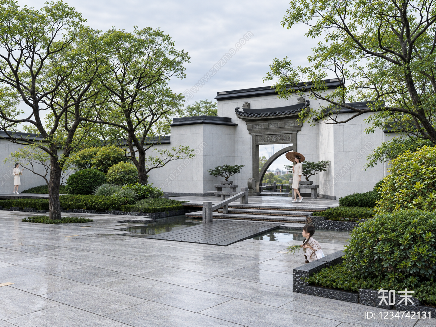 新中式庭院CAD图纸