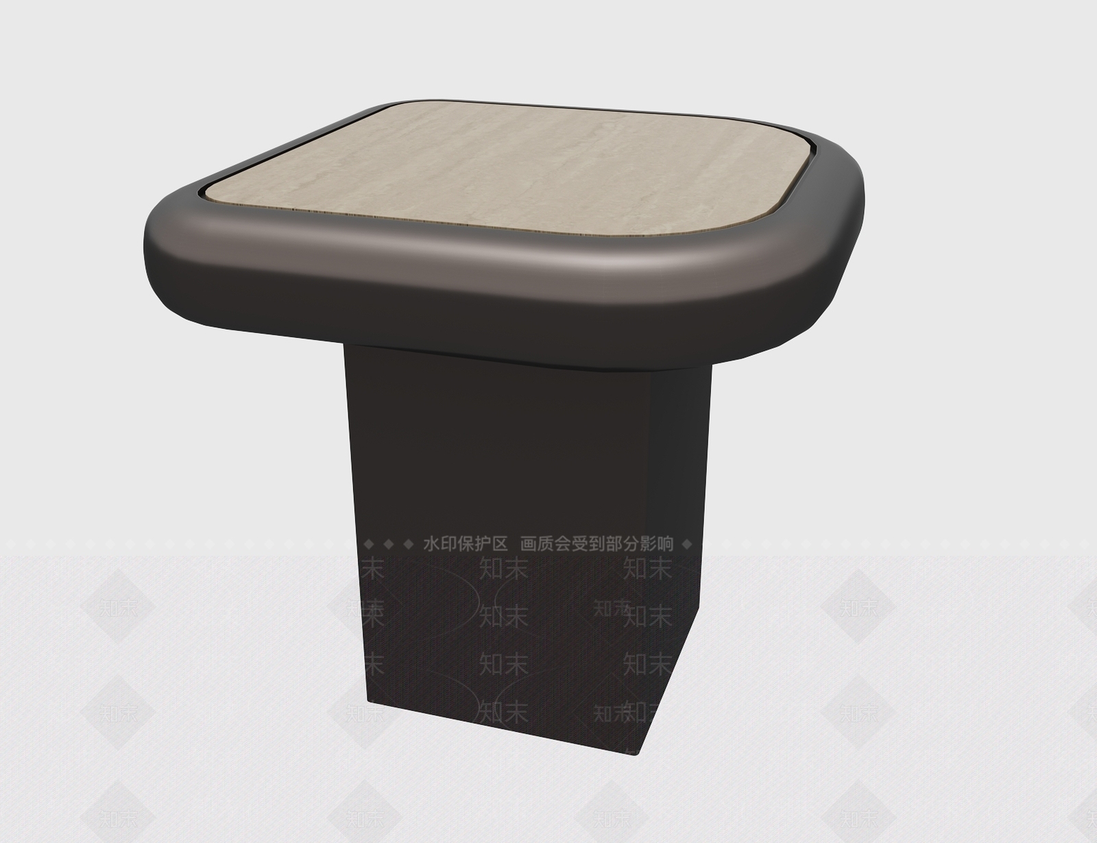 现代简约边几3D模型渲染效果图