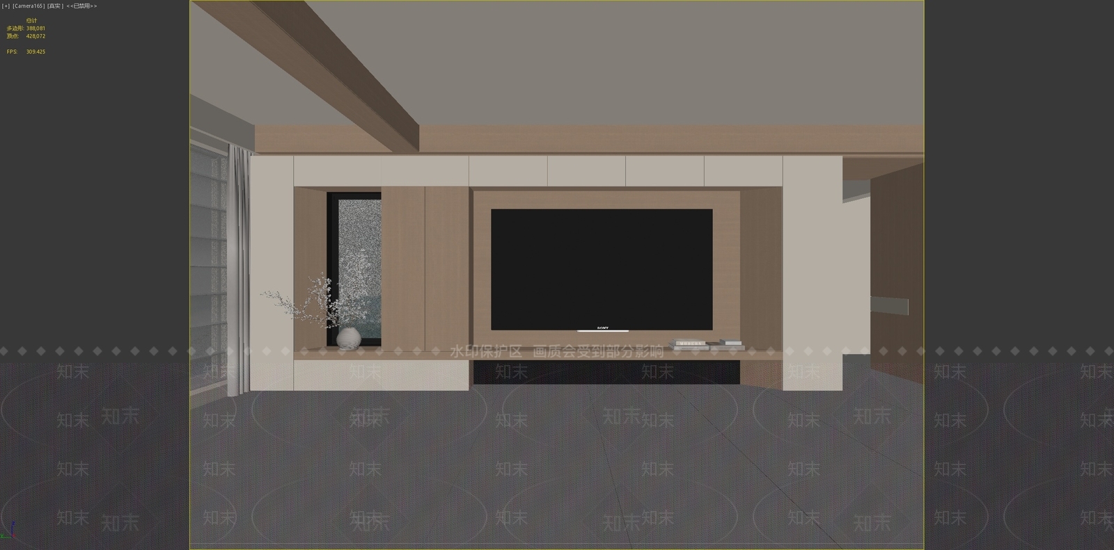 现代简约电视背景墙3D模型下载【ID:1234742297】