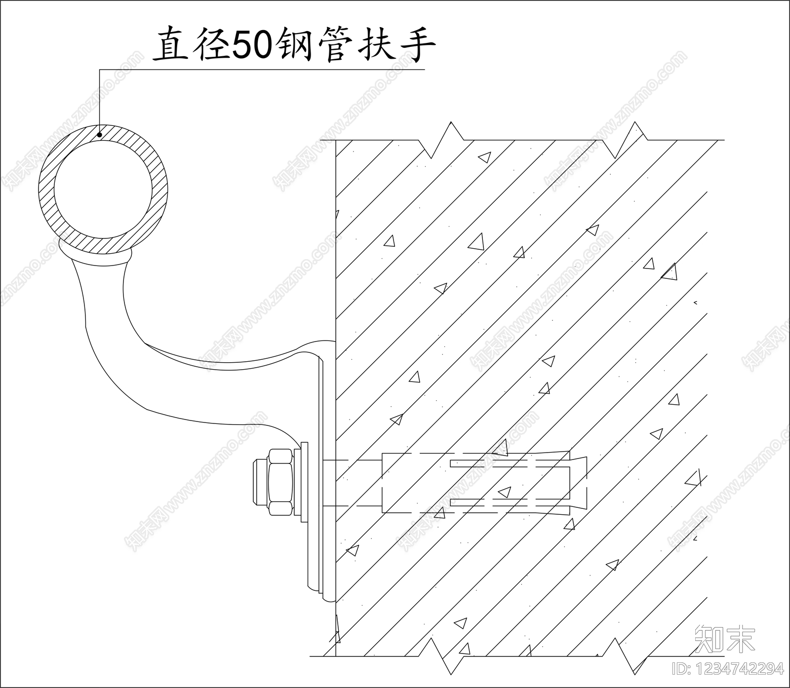 楼梯节点cad施工图下载【ID:1234742294】