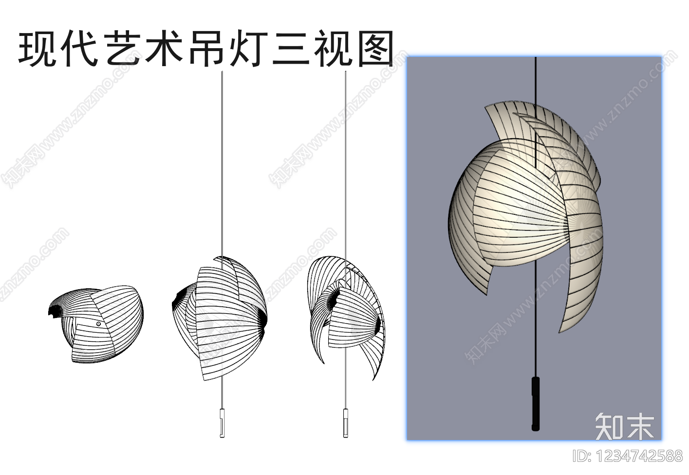 日式灯具图库CAD图纸