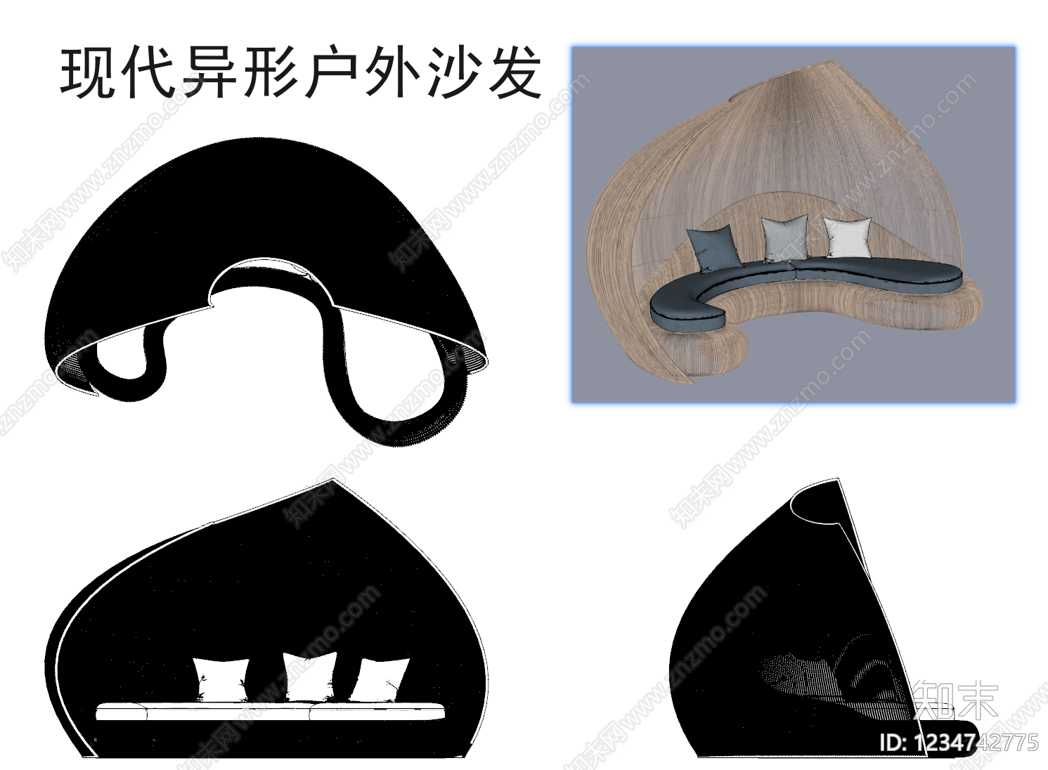 沙发CAD图纸