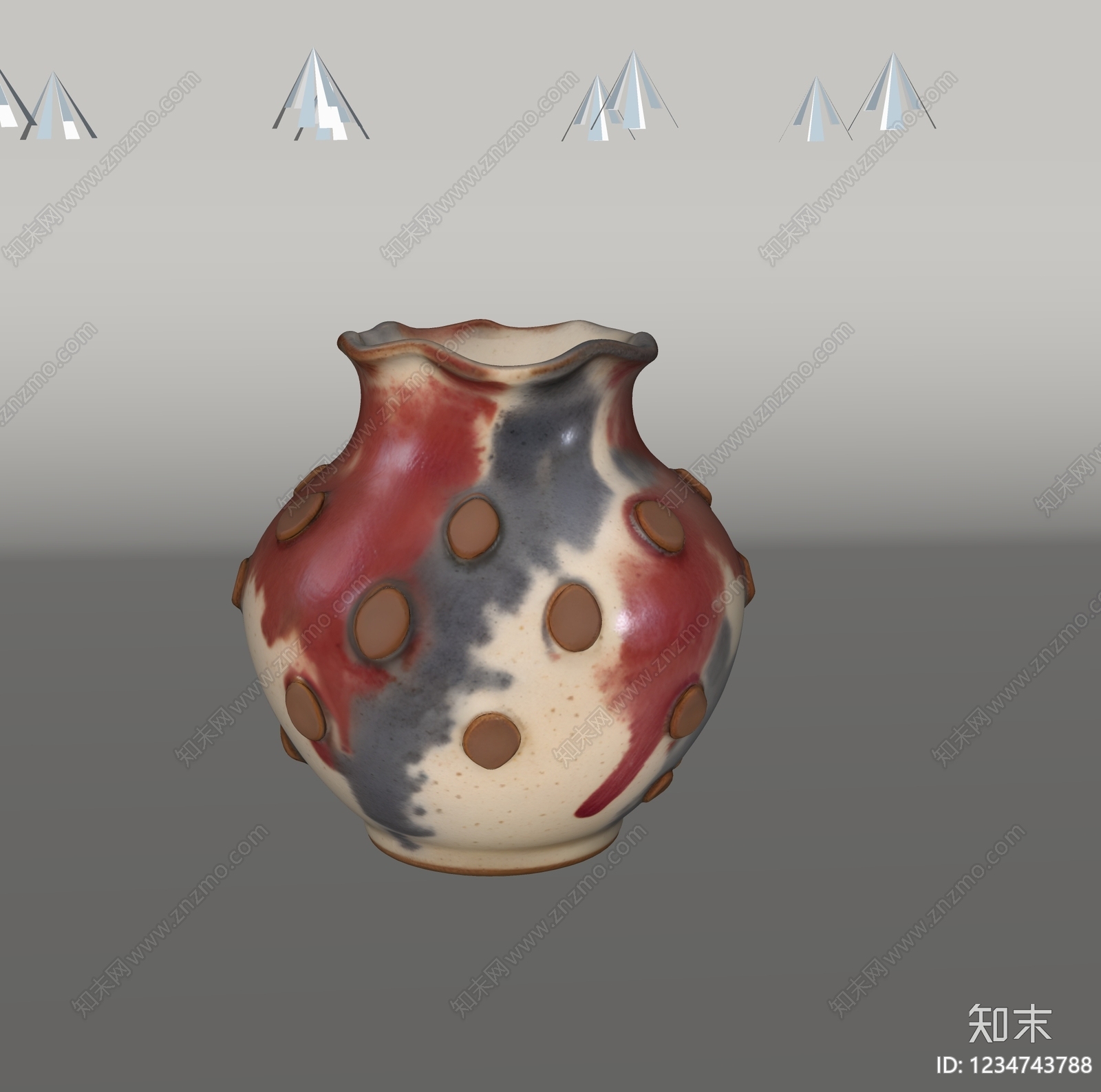 中式花瓶SU模型下载【ID:1234743788】