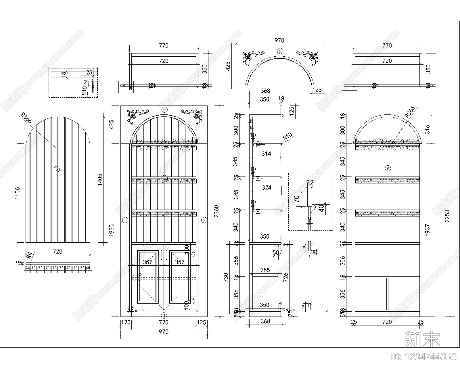 家具图库cad施工图下载【ID:1234744356】