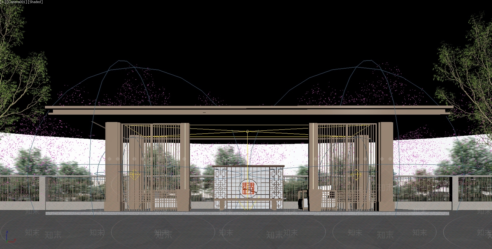 新中式景观廊架3D模型下载【ID:1234745198】