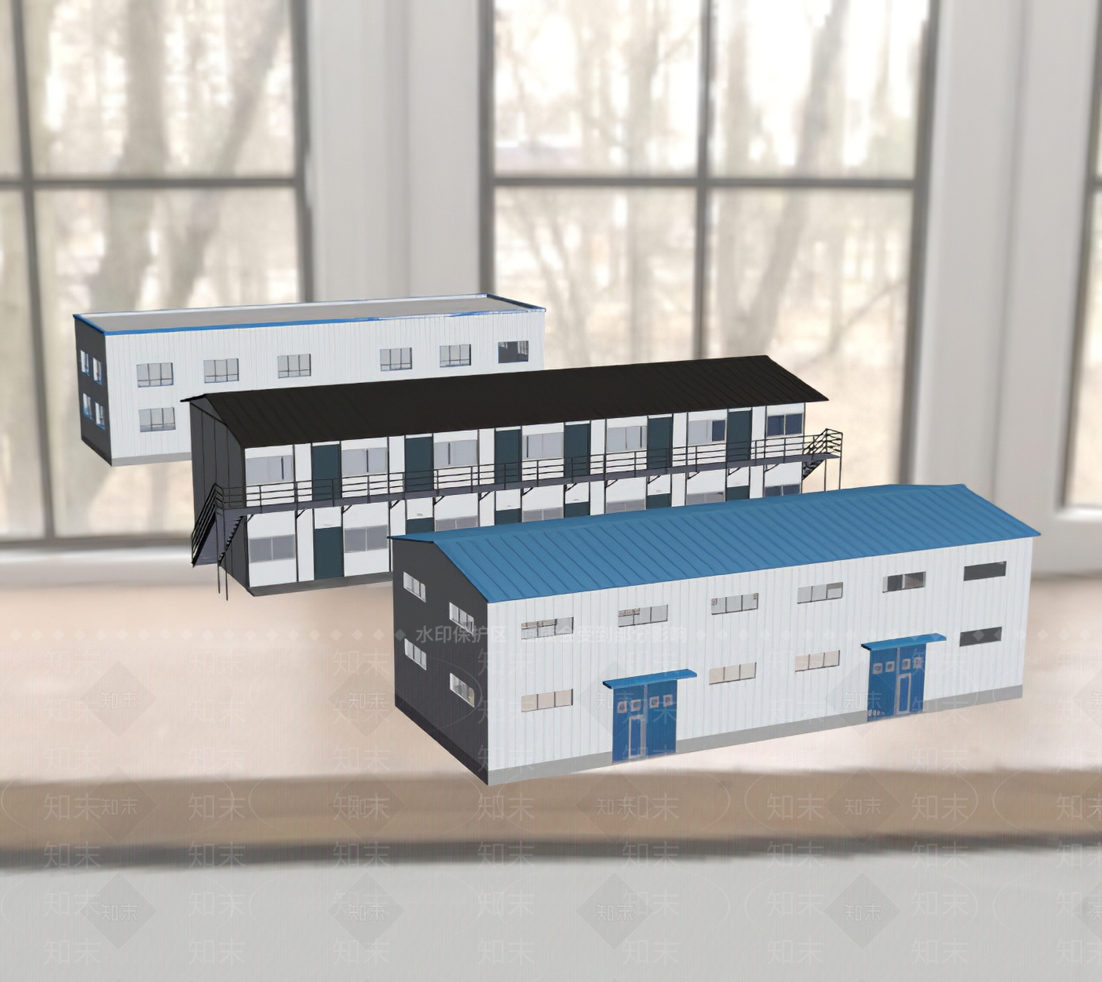 工业风厂房3D模型下载【ID:1234745861】