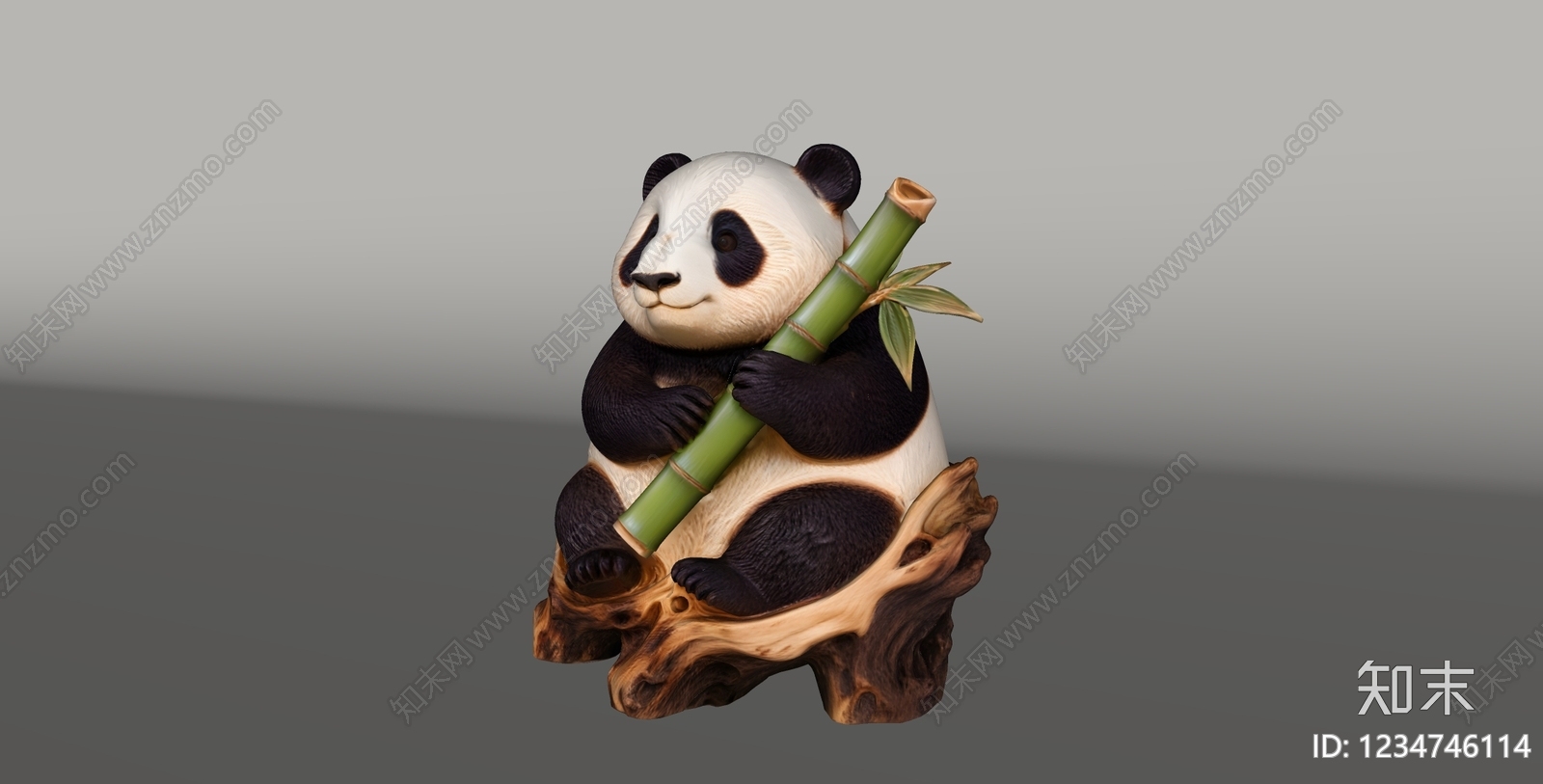 中式雕塑摆件SU模型下载【ID:1234746114】