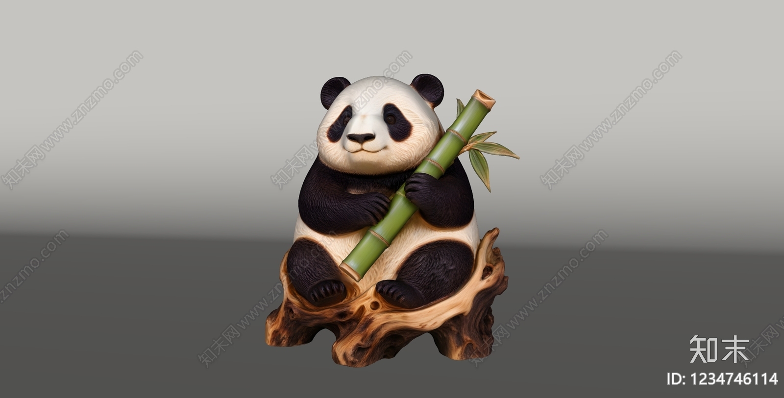 中式雕塑摆件SU模型下载【ID:1234746114】