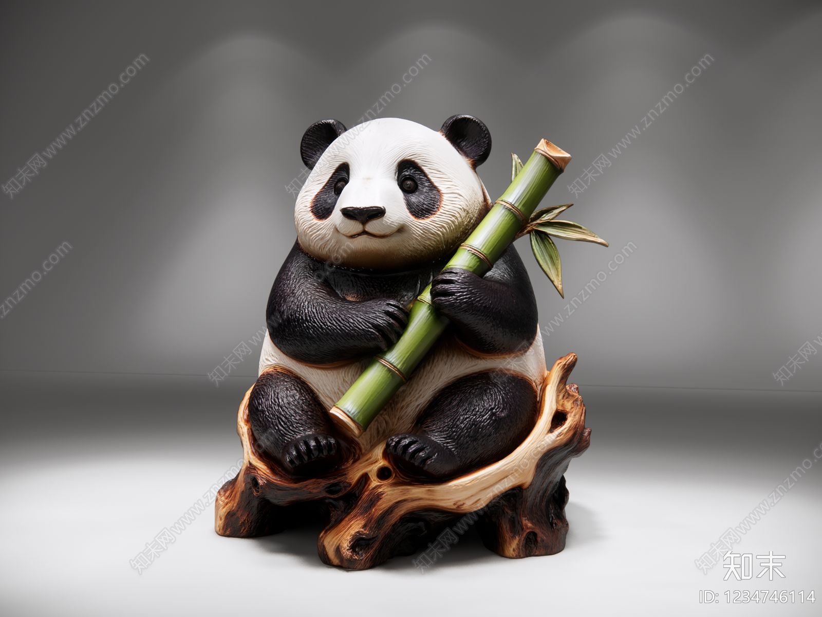 中式雕塑摆件SU模型下载【ID:1234746114】