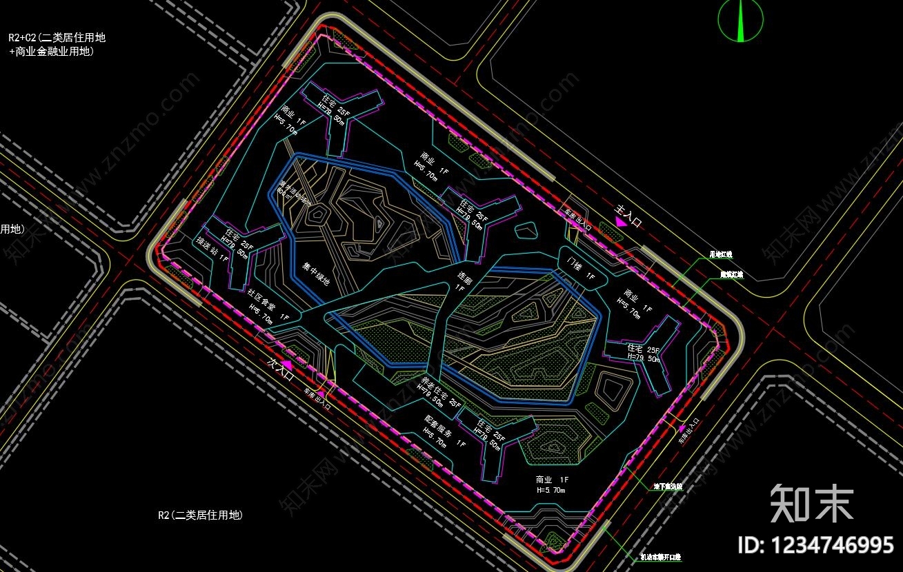 住宅楼建筑cad施工图下载【ID:1234746995】