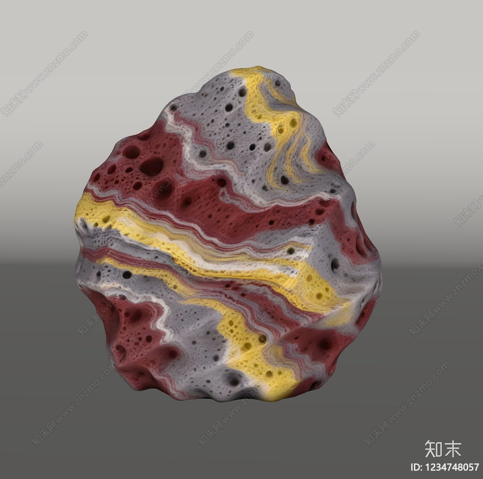现代雕塑摆件SU模型下载【ID:1234748057】