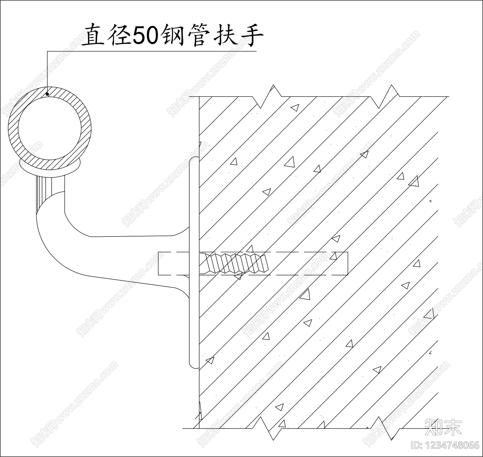 楼梯节点cad施工图下载【ID:1234748066】