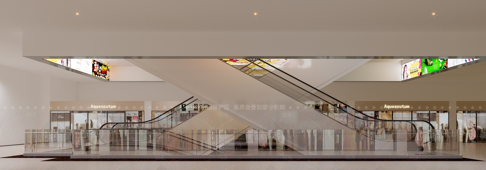 现代简约商场3D模型渲染效果图