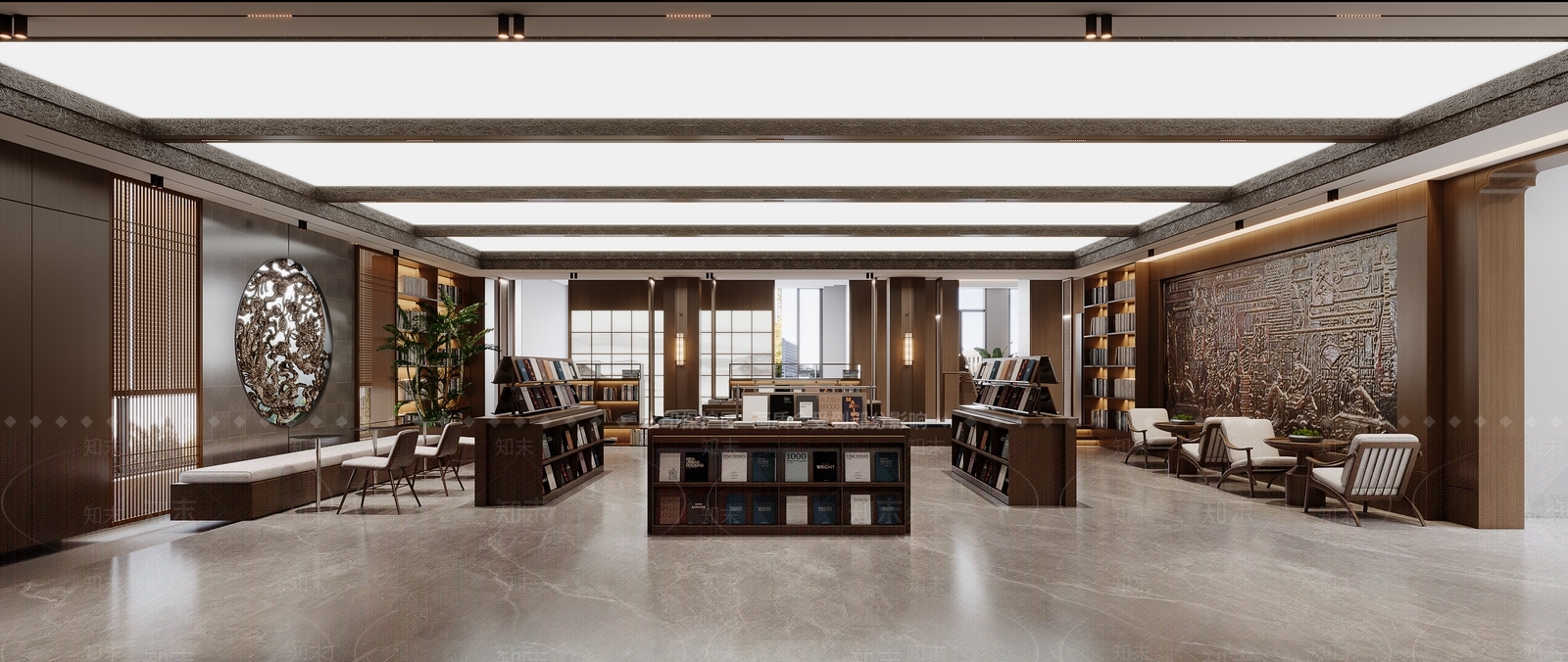 新中式书店3D模型下载【ID:1234750946】