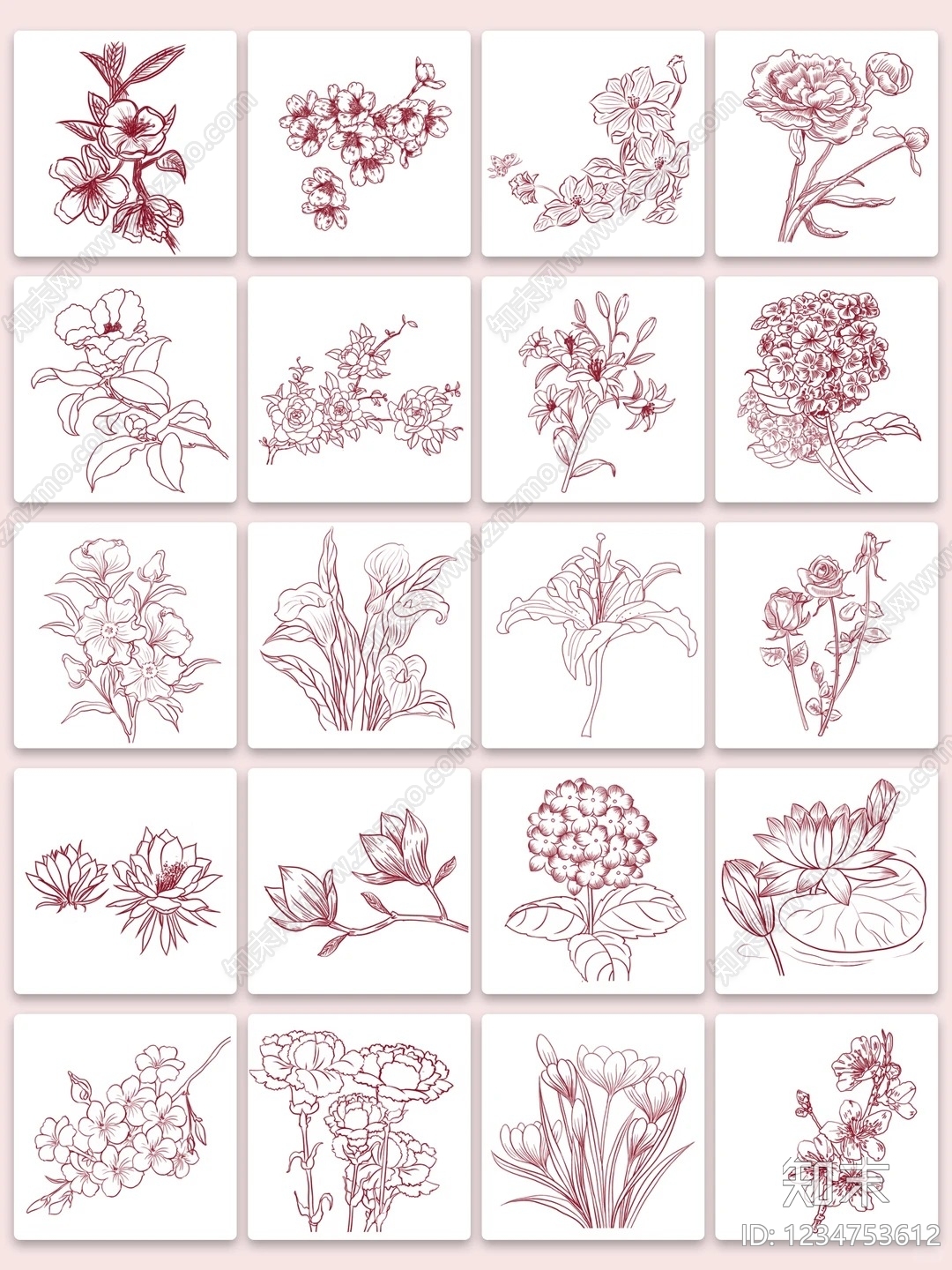 综合植物图库CAD图纸