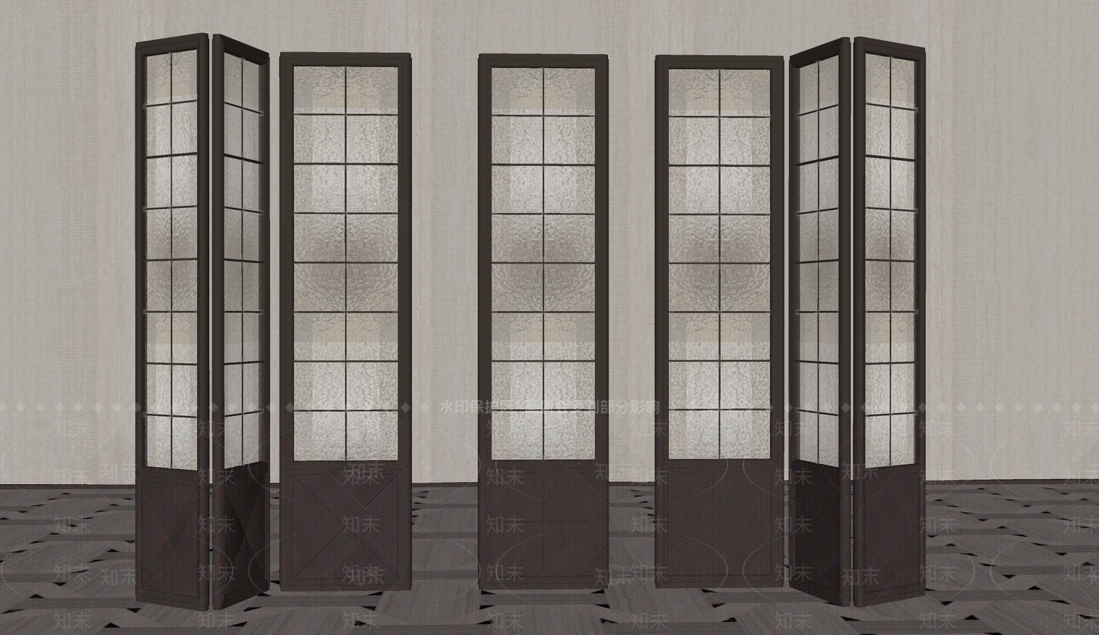 轻奢屏风3D模型下载【ID:1234754180】