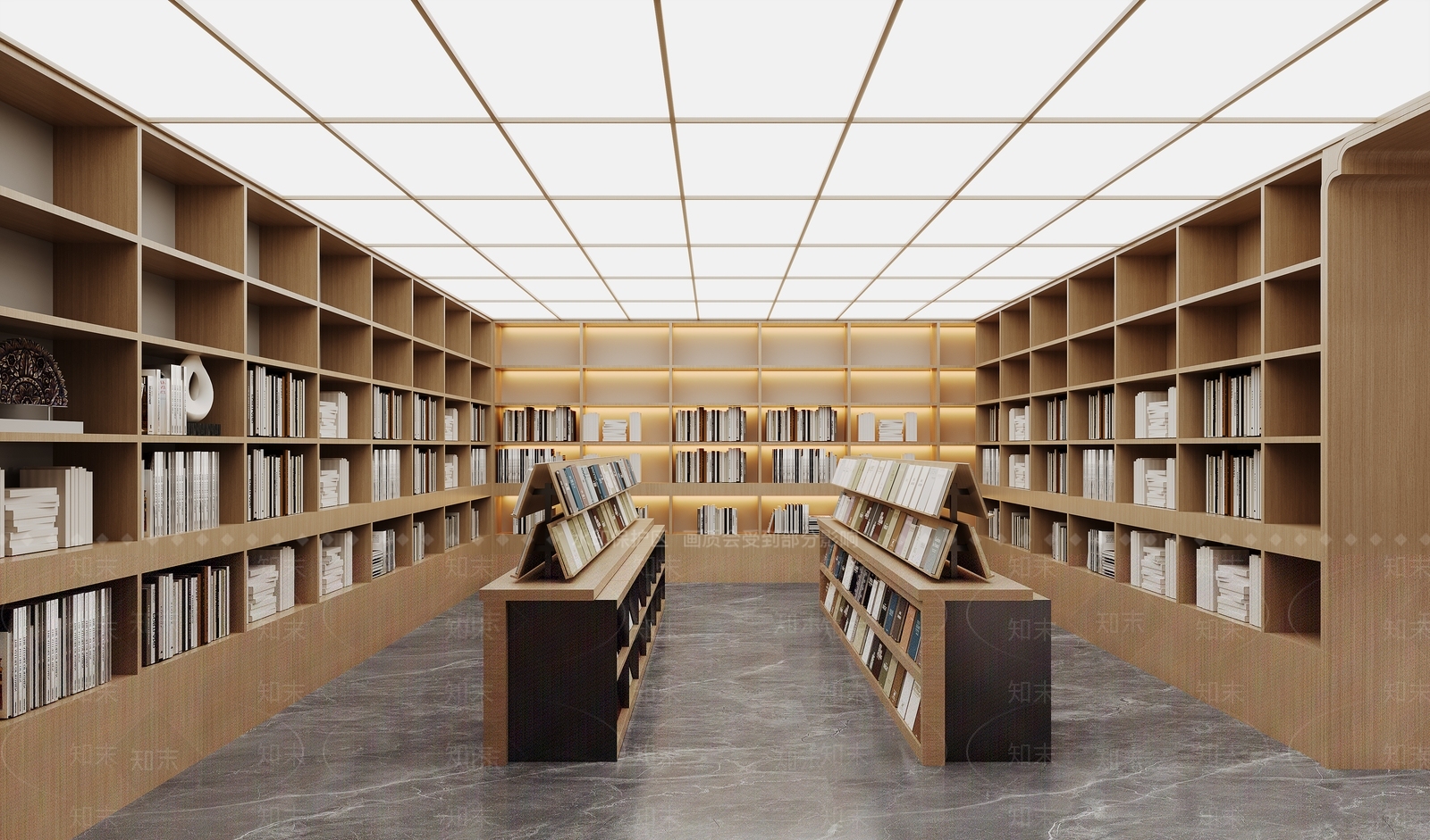 现代简约书店3D模型下载【ID:1234754696】