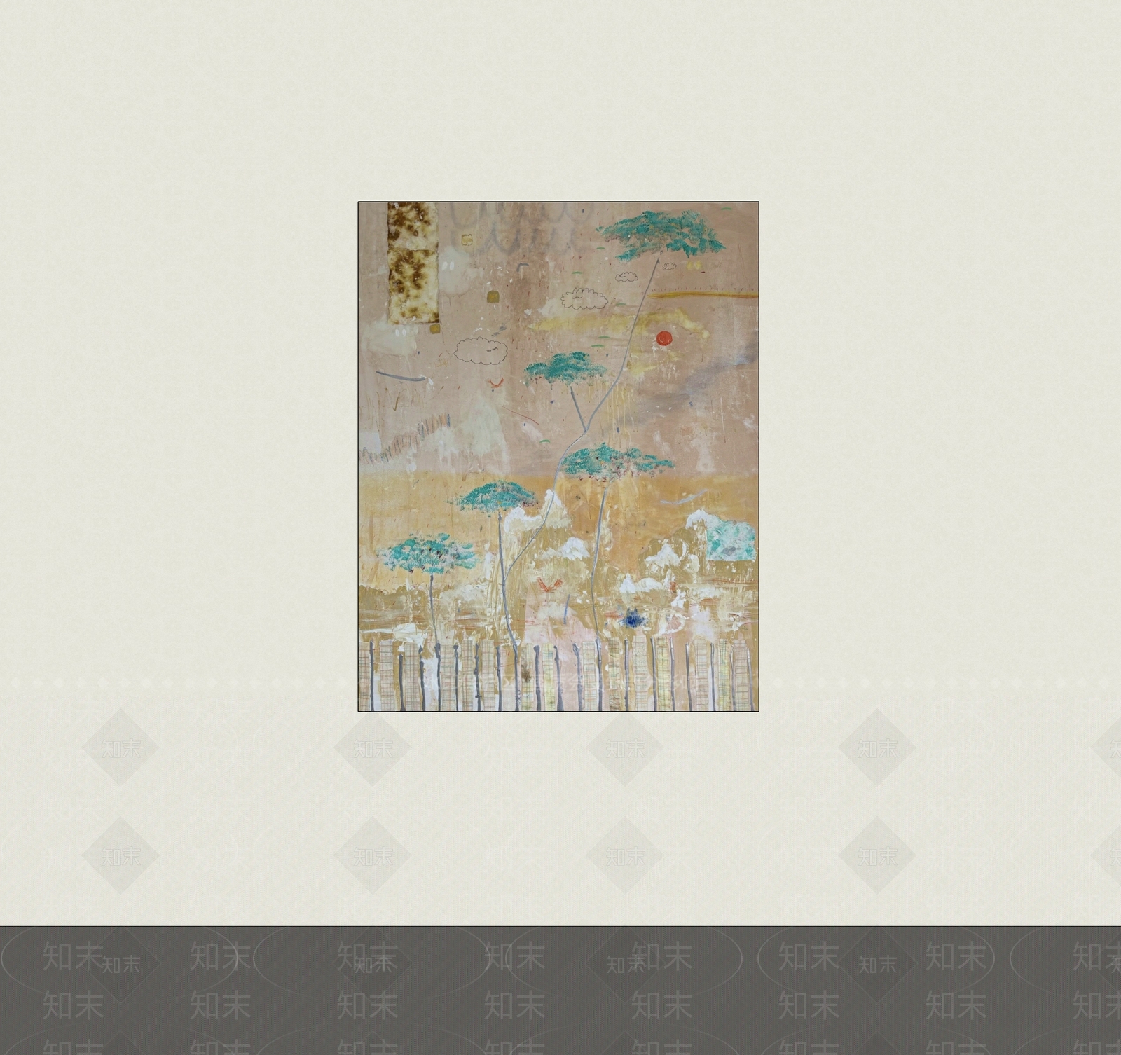 侘寂抽象画SU模型下载【ID:1234759627】
