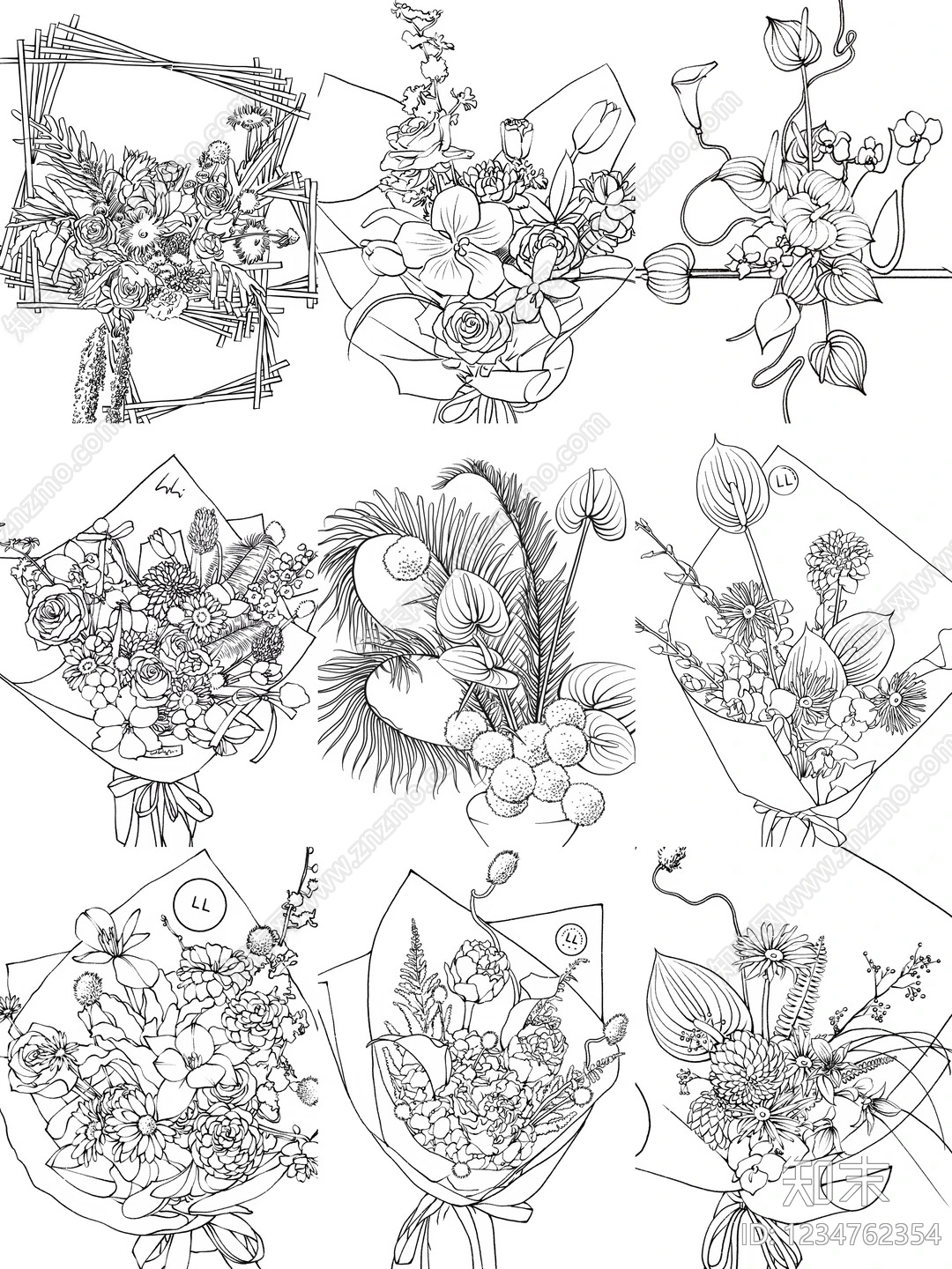 综合植物图库CAD图纸