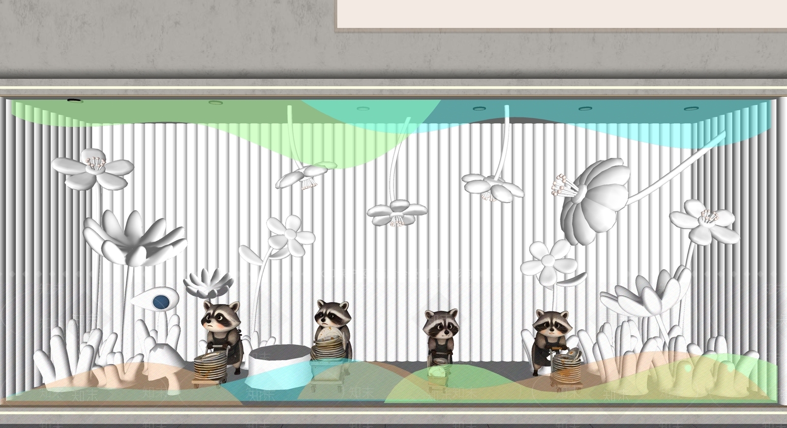 现代简约雕塑摆件SU模型下载【ID:1234762745】