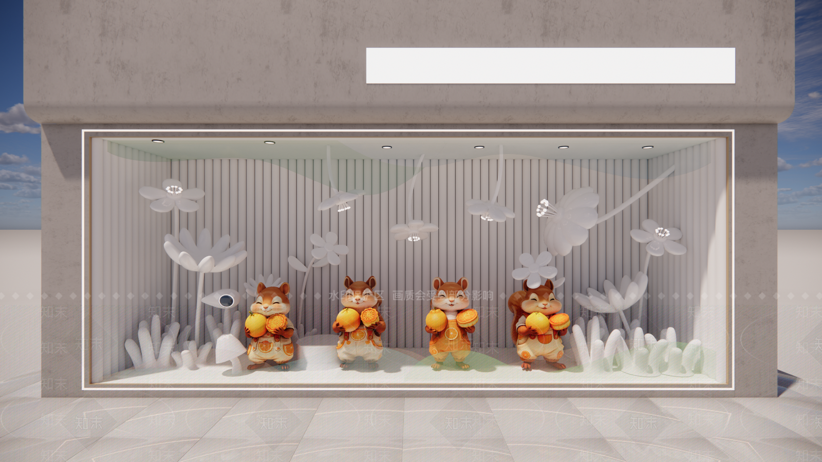 现代雕塑摆件SU模型草图