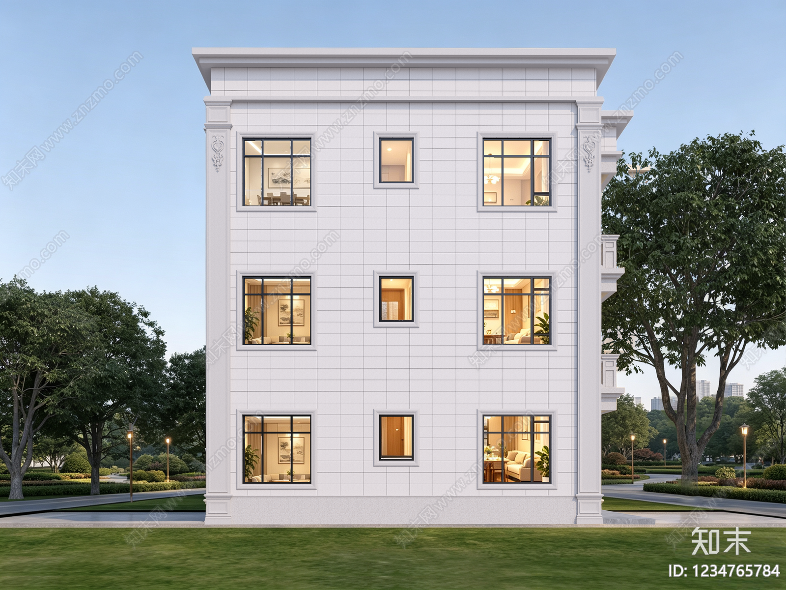 别墅建筑cad施工图下载【ID:1234765784】