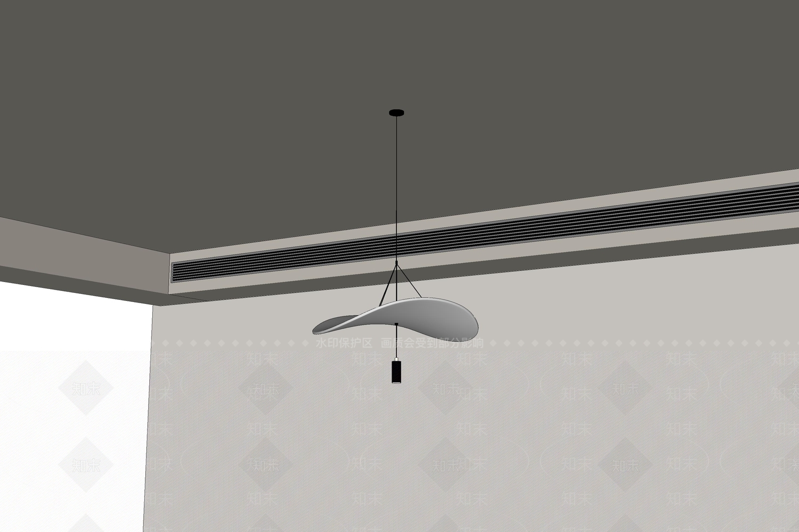 极简吊灯SU模型下载【ID:1234780735】