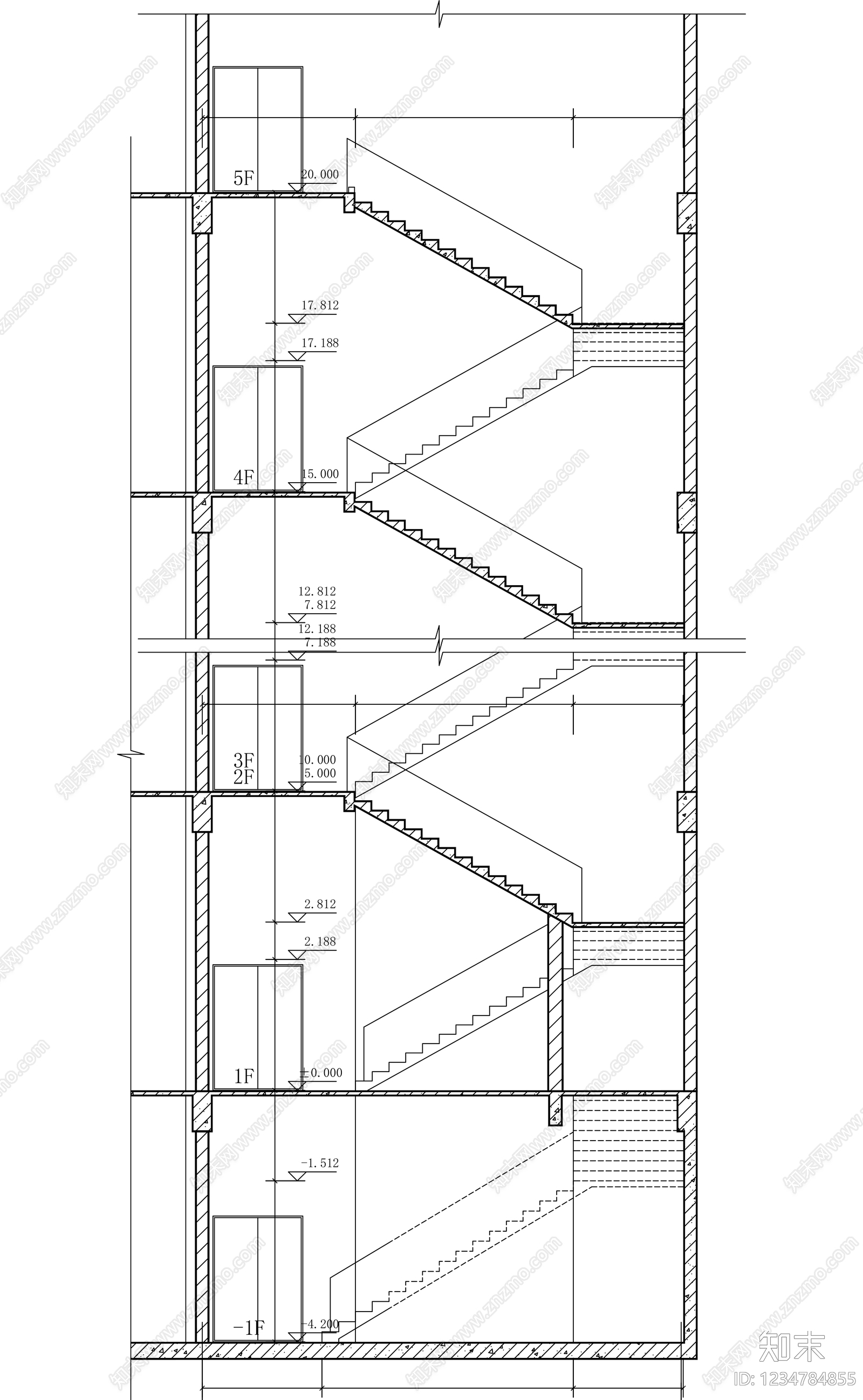 楼梯节点cad施工图下载【ID:1234784855】