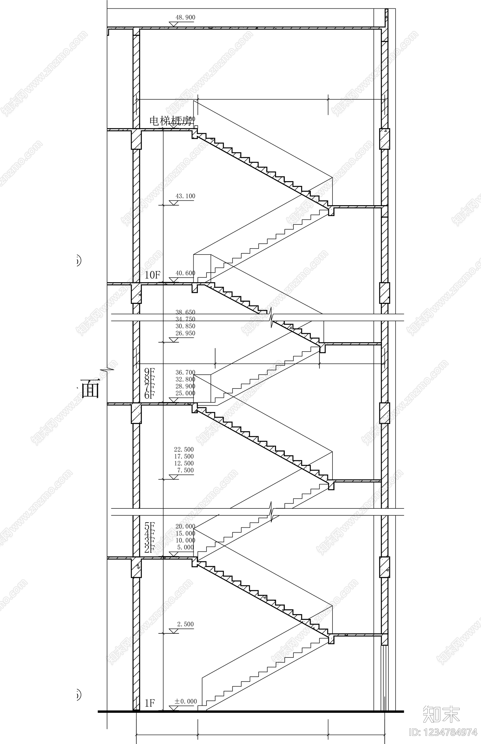 楼梯节点cad施工图下载【ID:1234784974】