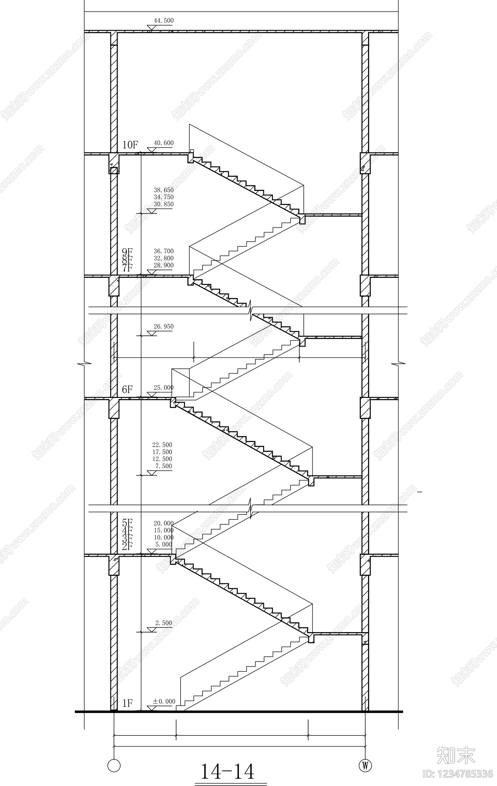 楼梯节点cad施工图下载【ID:1234785336】