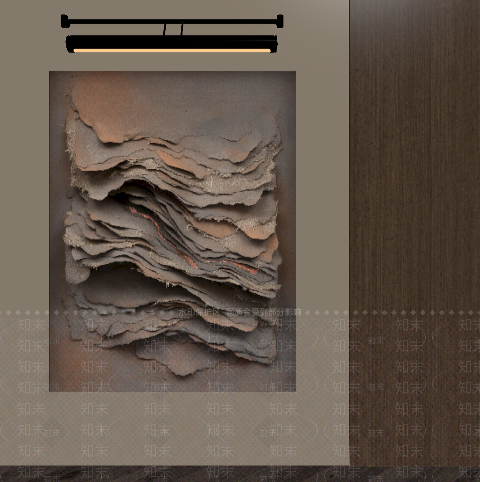 侘寂抽象画SU模型下载【ID:1234786845】