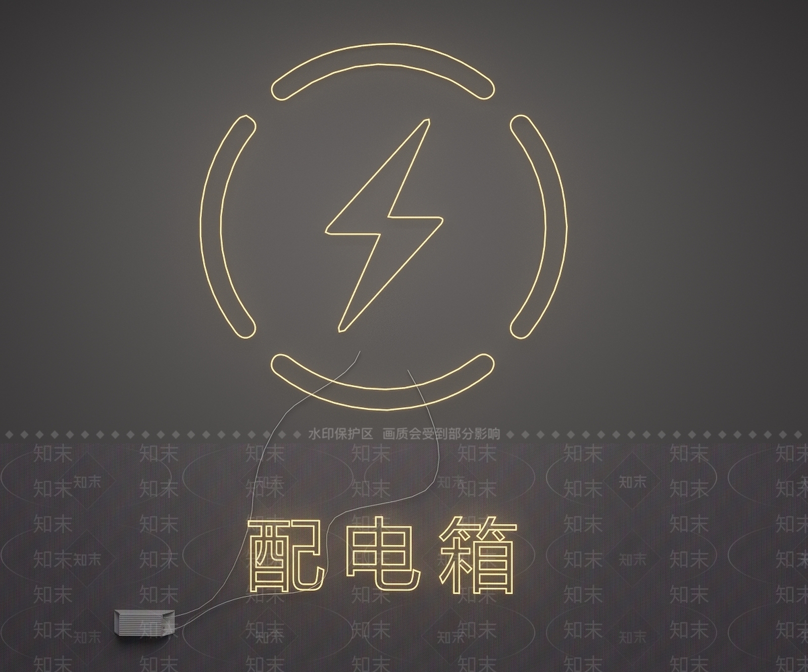 赛博朋克风艺术装置SU模型下载【ID:1234788491】