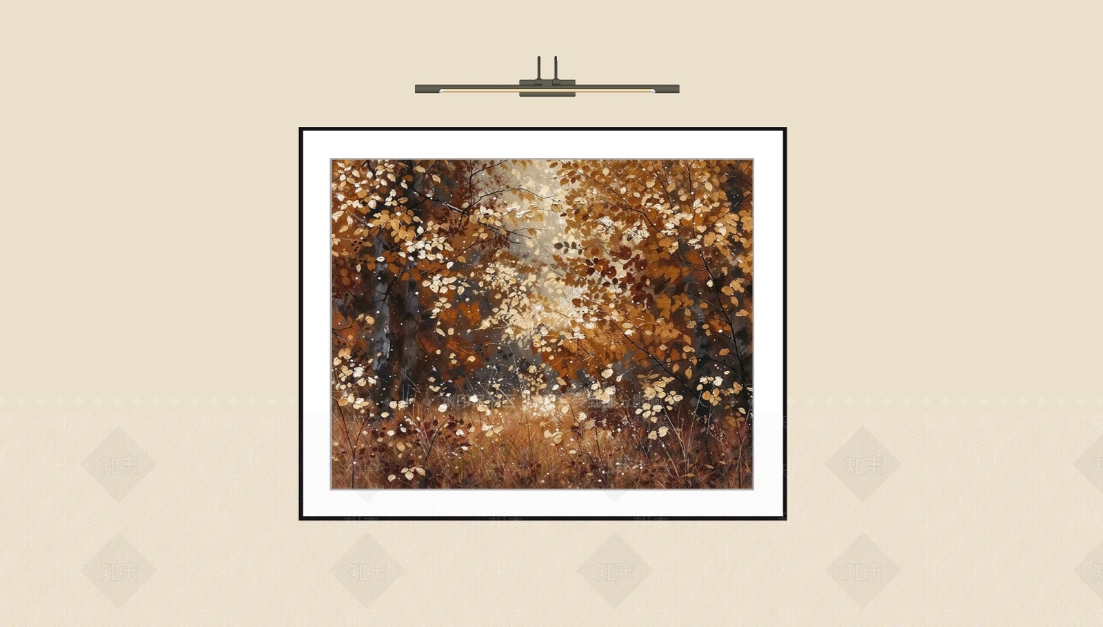现代简约油画SU模型下载【ID:1234789758】