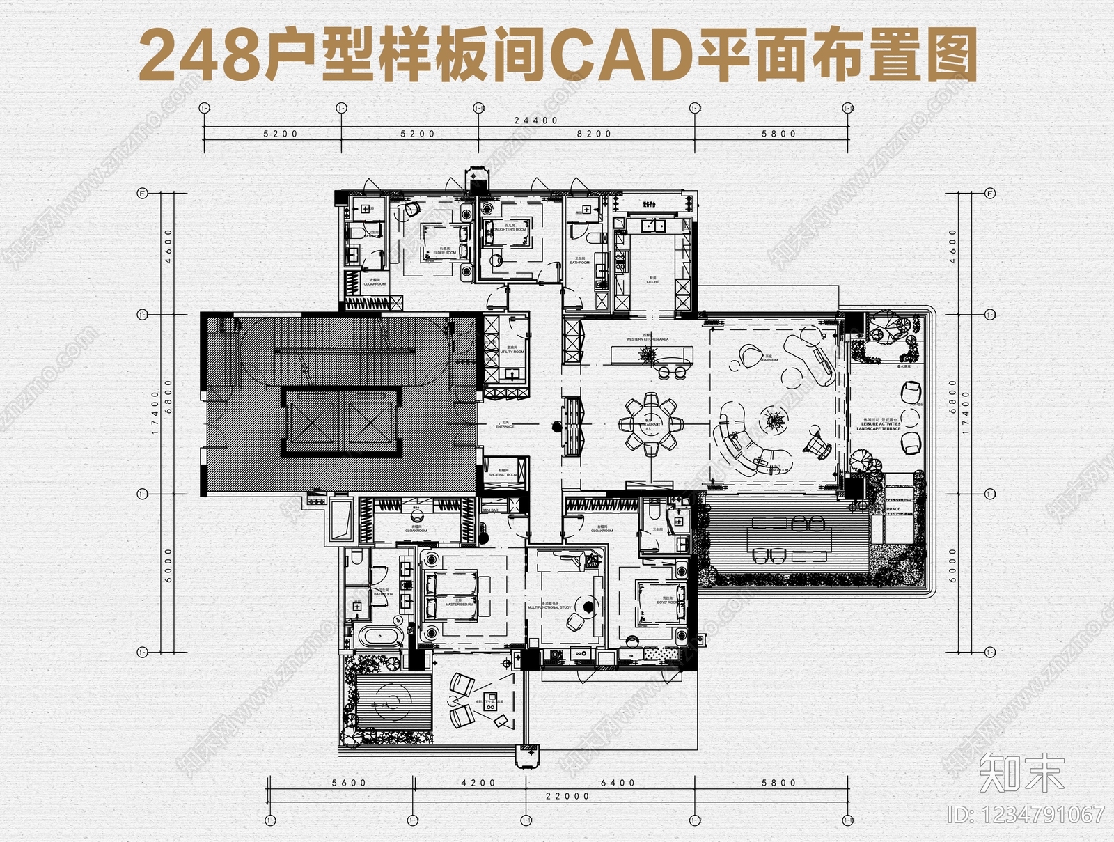样板间cad施工图下载【ID:1234791067】