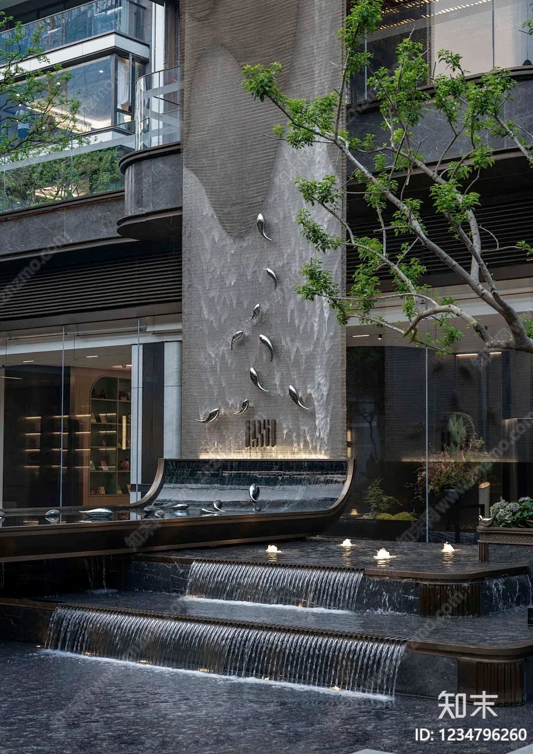 跌水景观CAD图纸