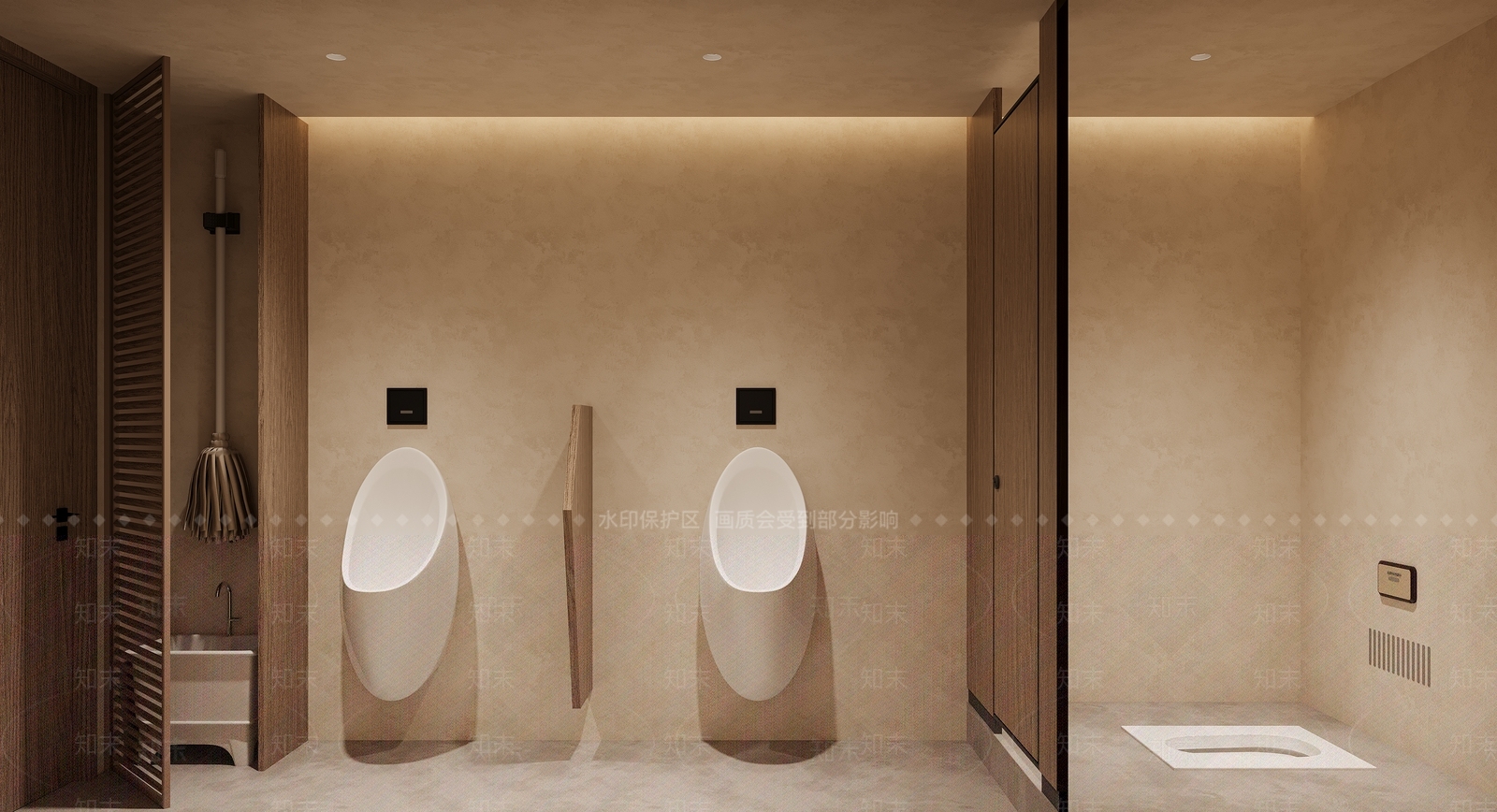 侘寂公共卫生间3D模型下载【ID:1234796874】