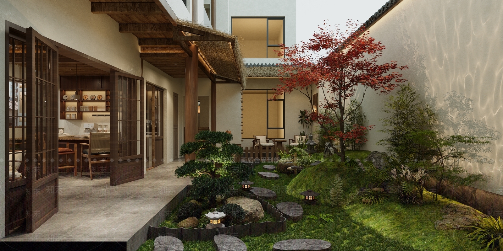 日式庭院3D模型下载【ID:1234798501】