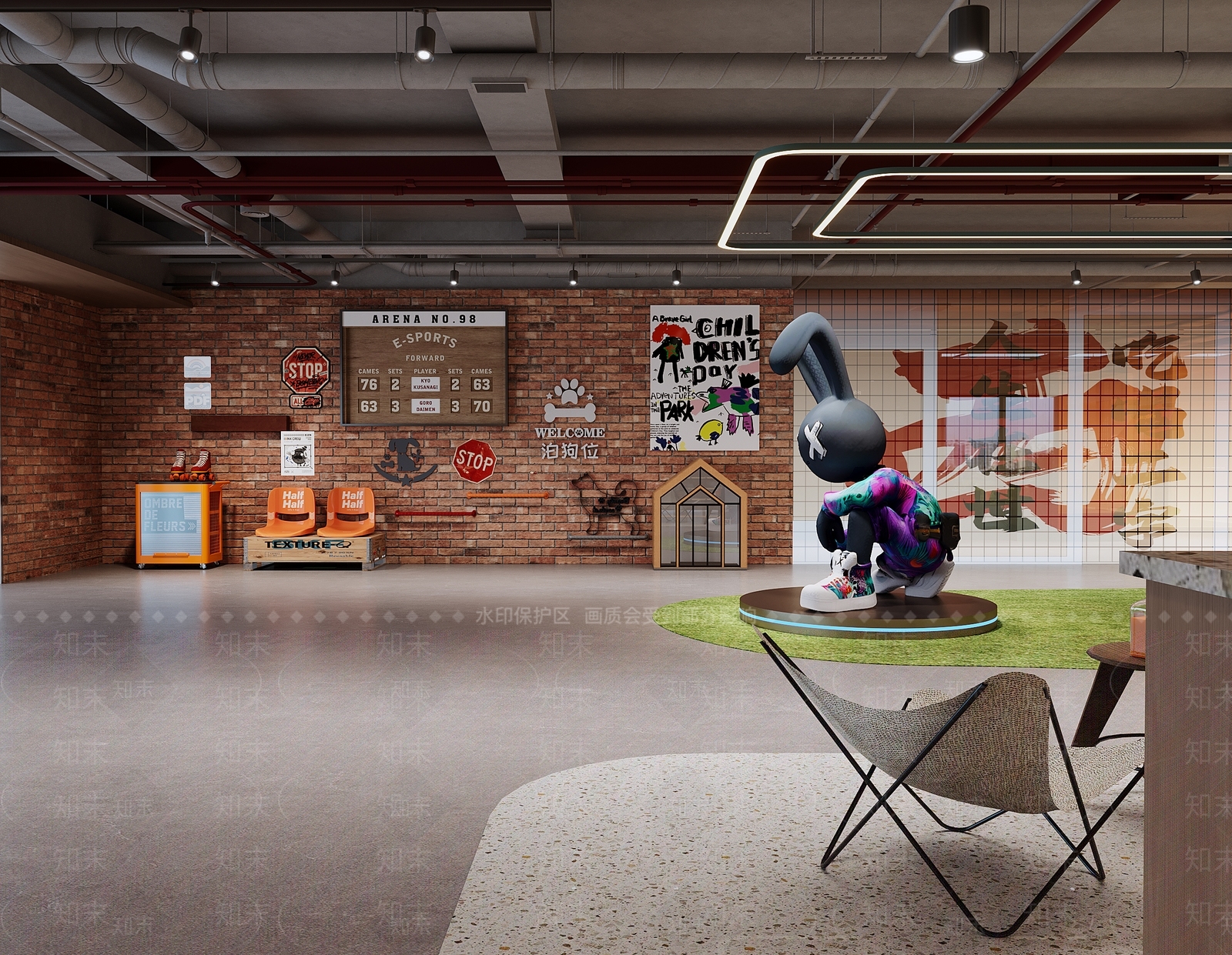 复古工业风商场3D模型下载【ID:1234799269】