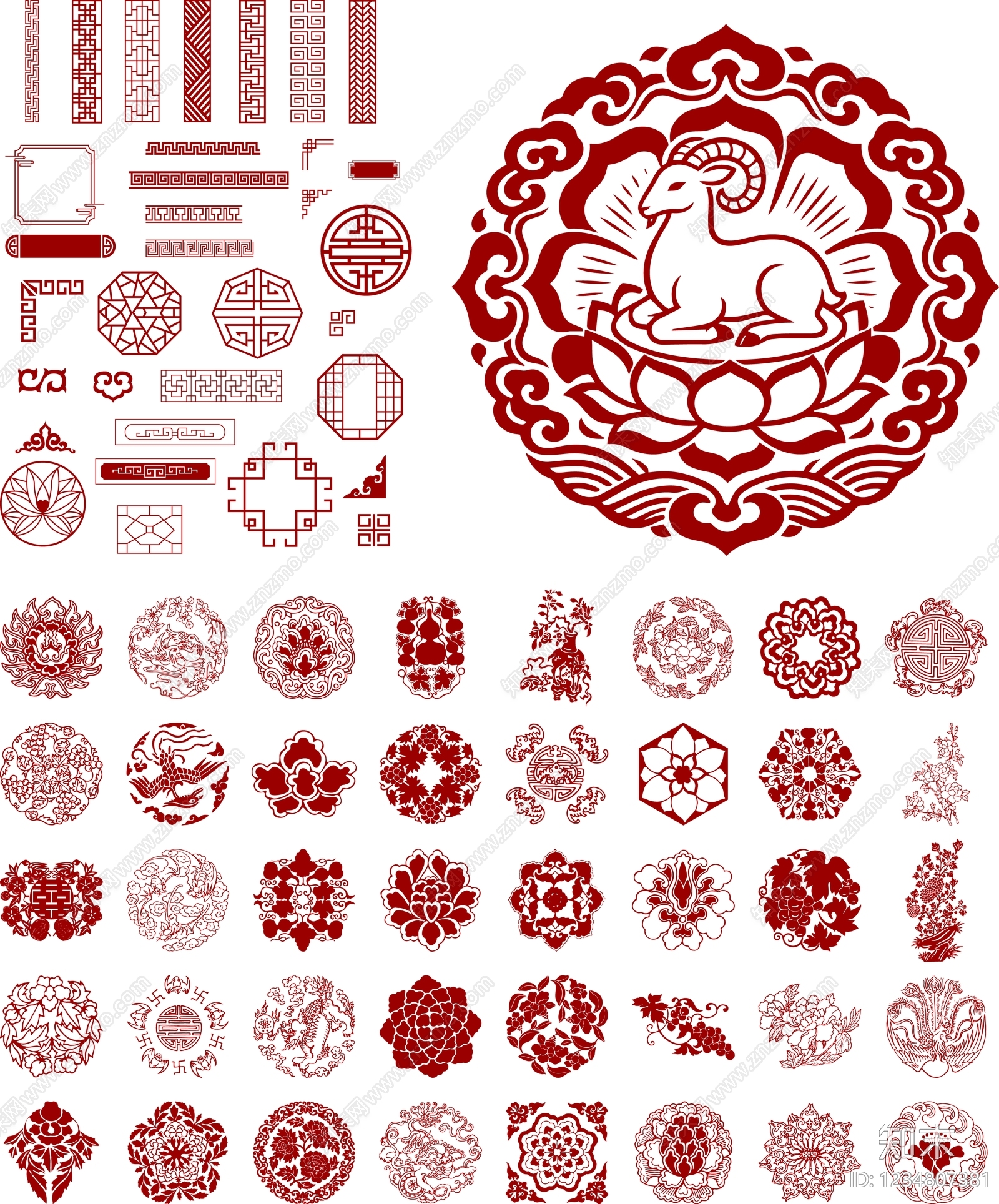 中式图库CAD图纸
